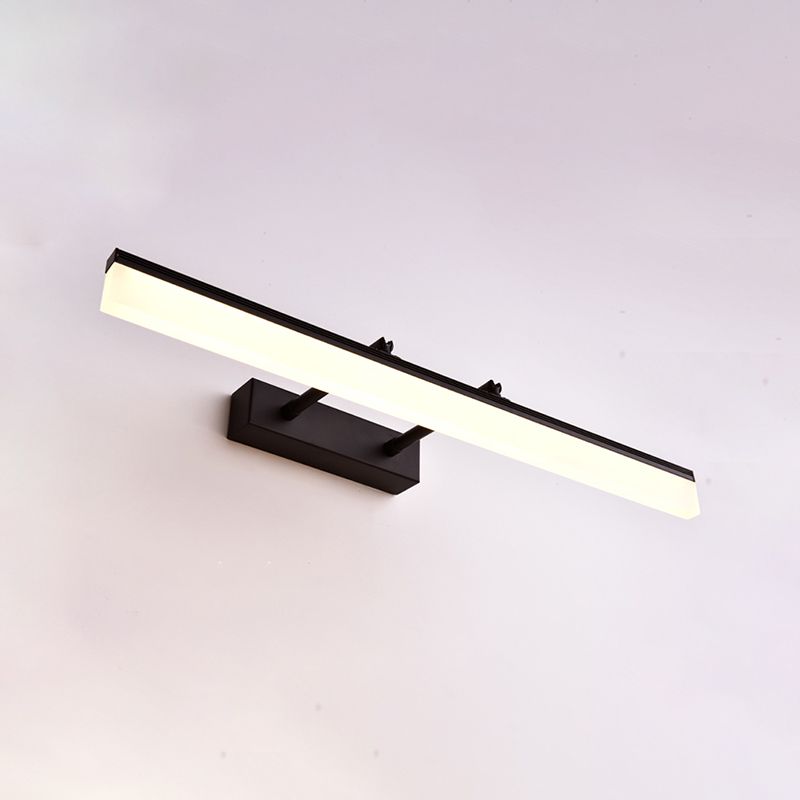 Metal Linear Wall Mount Lighting Modern 1 Light Swing Arm Mirror Wall Mount Light Fixture