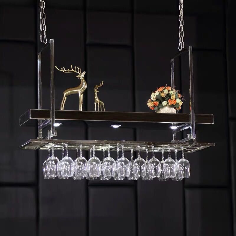 Luxury Wine Glass Rack Metal Kitchen Stemware Holder in Gold