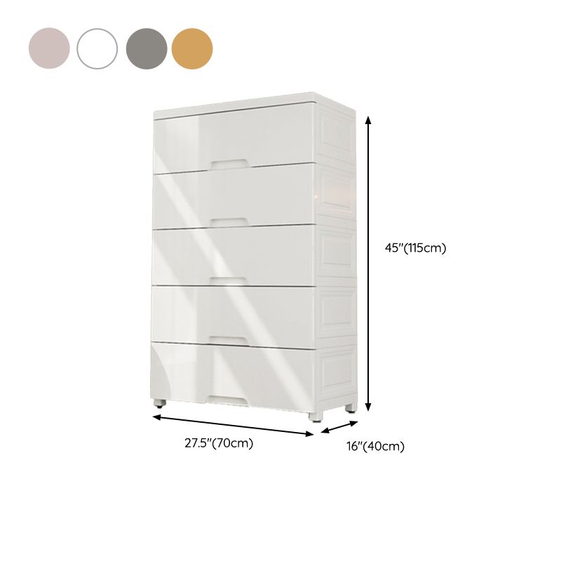 Modern Vertical Baby Dresser Plastic Kids Furniture with Drawers