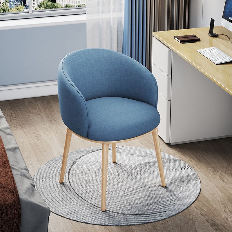 Armless Home Office Chair Modern Low Back Desk Chair No Wheels