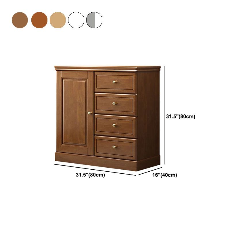 Traditional Vertical Combo Dresser Wooden Storage Chest with 4 / 5 Drawers for Bedroom