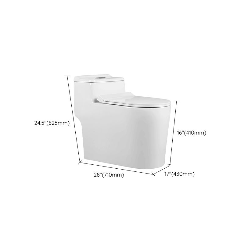 Traditional One Piece Toilet Bowl Floor Mount White Urine Toilet for Bathroom