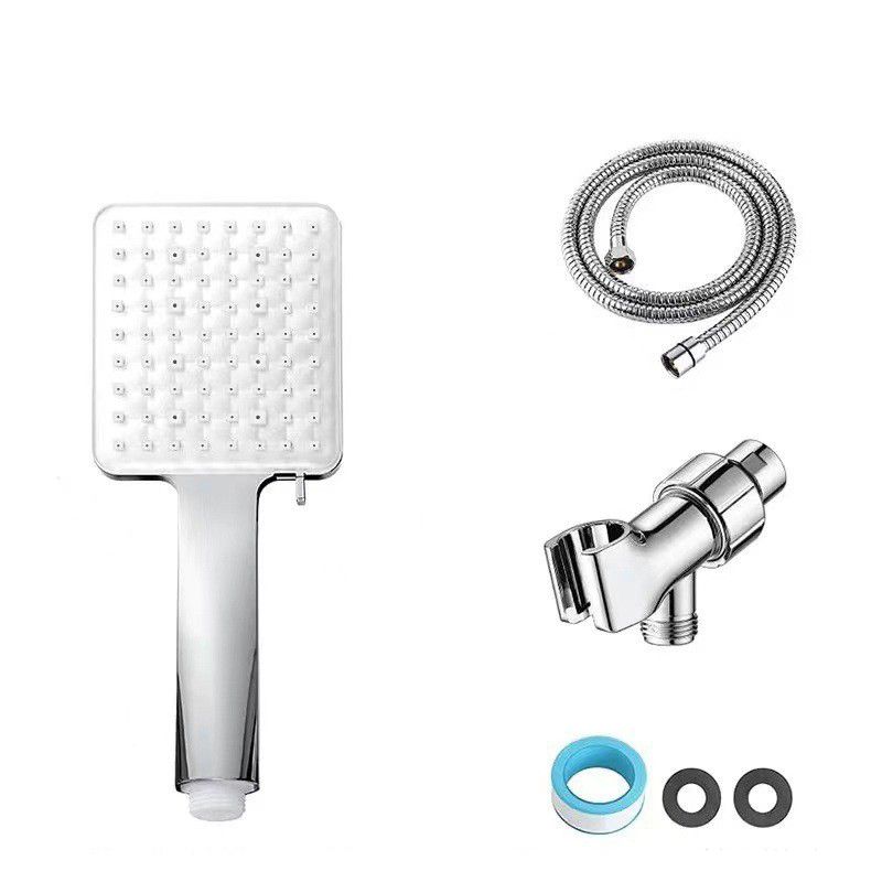 Contemporary Shower Head Square Handheld Shower Head in Silver