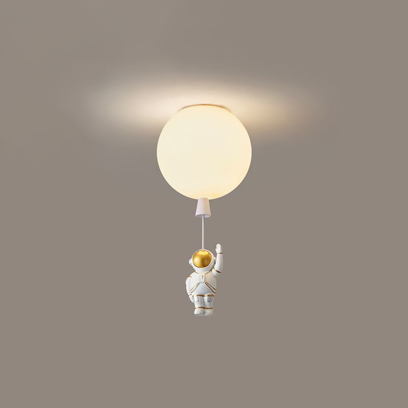 1 Light Moon Hanging Lamp Cartoon Acrylic Down Lighting Pendant for Children Bedroom