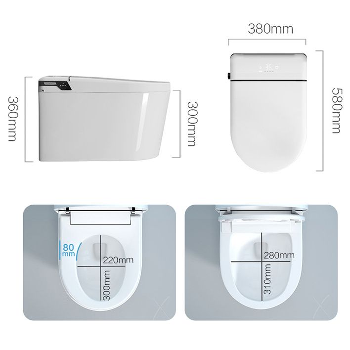 All-In-One Wall Mount Toilet Porcelain Contemporary Toilet Bowl