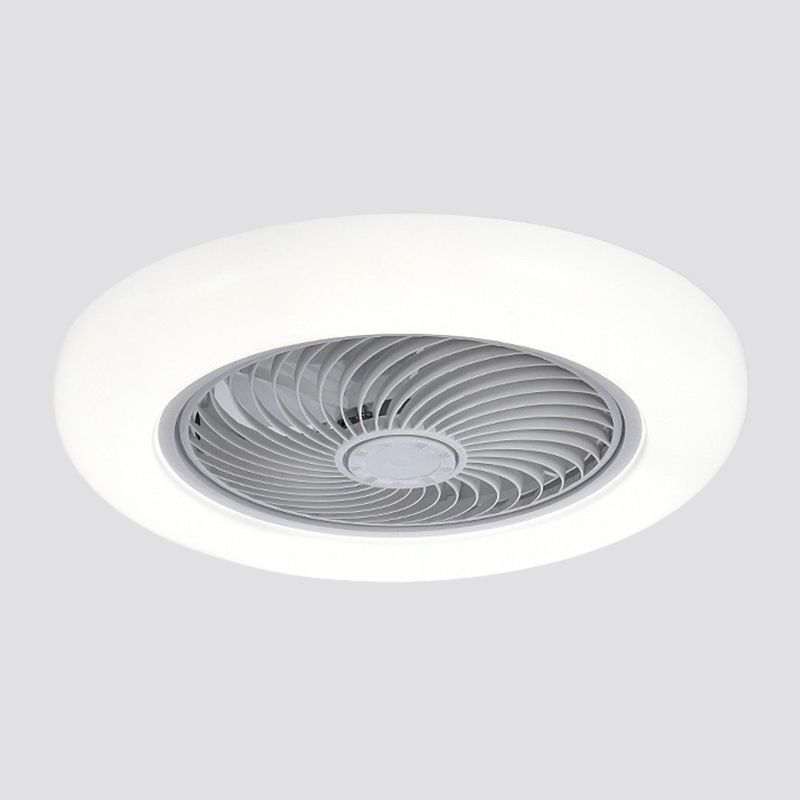 Acrylic Circular Hanging Fan Lamp Modernity 20.5" Wide LED Semi Flush Mount Light, 7 Blades