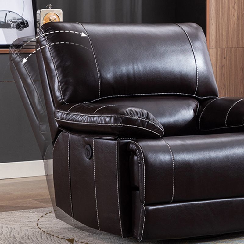 Contemporary Standard Recliner in Solid Color Bonded Leather