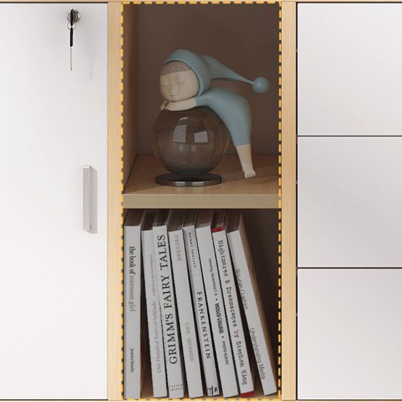 Modern File Cabinet Wooden Frame Lock Storage Filing Cabinet for Office