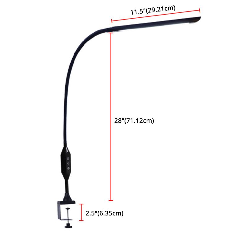 Lámpara lineal flexible Lámpara de sujeción minimalista de la sala de estudio de metal luz LED con control táctil