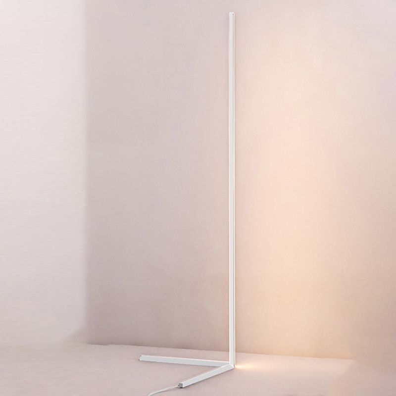 Rectilinear LED Floor Light Nordic Style Metal Living Room Corner Lamp