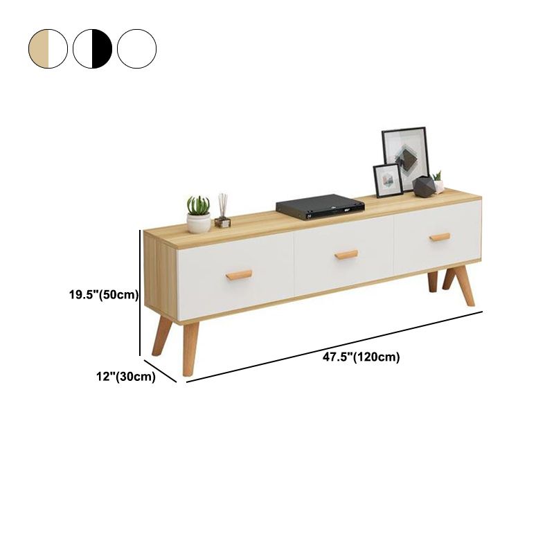 Beech Natural 19.7-inch H TV Stand Scandinavian TV Stand With Storage