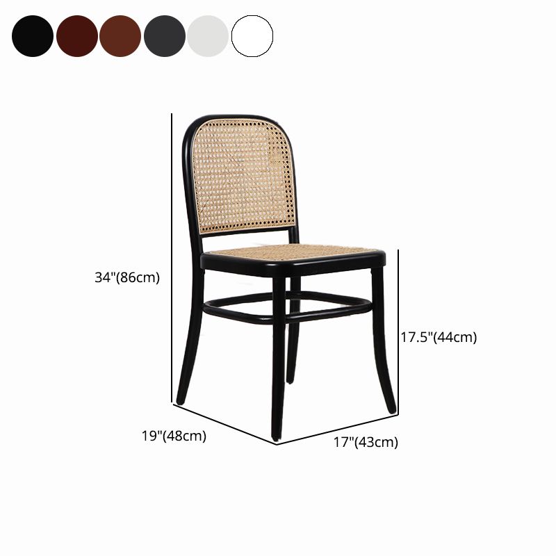 Traditional Side Chair Solid Wood Open Back Dining Chair for Home