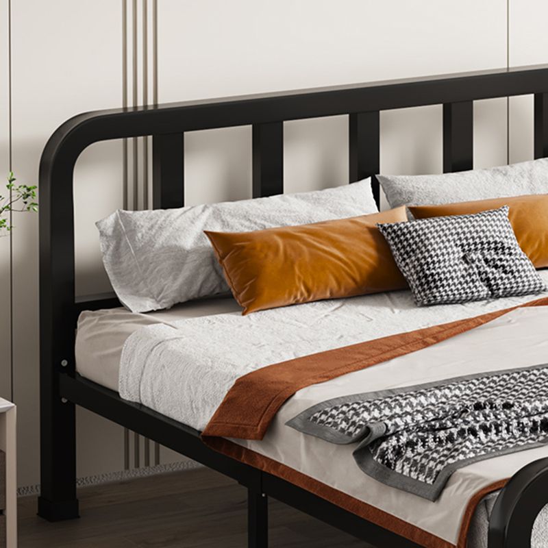 Modern Iron Frame Standard Bed with Rectangle Headboard Kids Bed