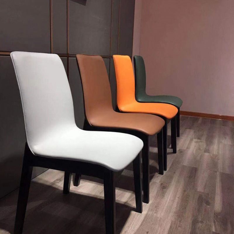 Contemporary Modern Wood Indoor-Outdoor Side Chair Parsons Chair