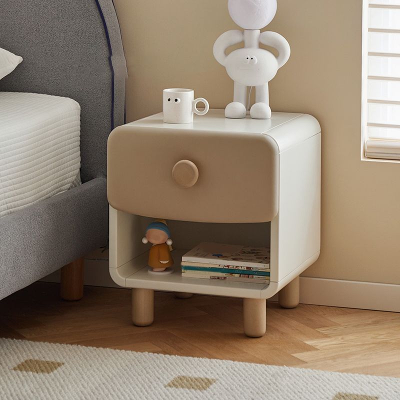 White and Blue Kids Bedside Table Wooden Kids Bedside Table with Drawers