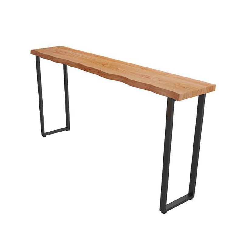 Rectangular Bar Height Table Industrial Style Bar Table with Sled Base