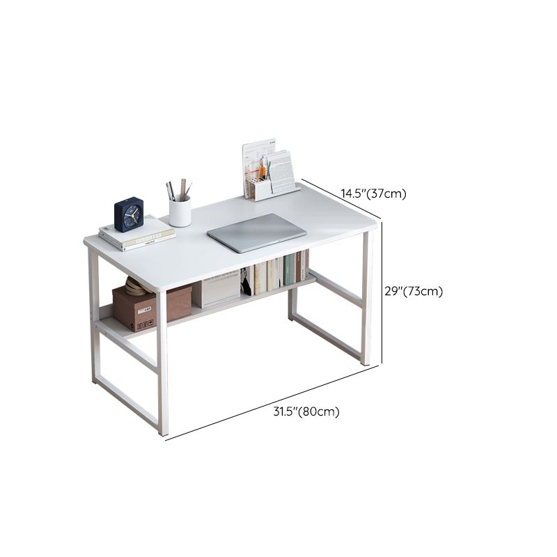 Rectangular Home Office Desk Modern H-Shape Base Writing Desk , 28.7" H