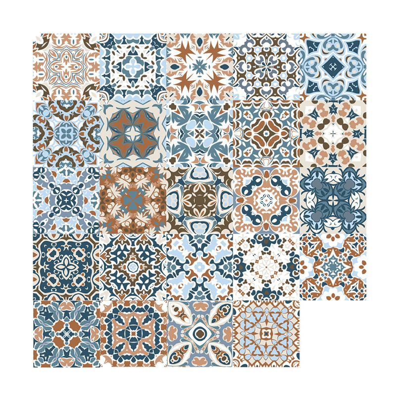 Bohemian Mandala Stick Wallpaper Panels for Kitchen Backsplash 8' L x 8" W Wall Covering in Brown