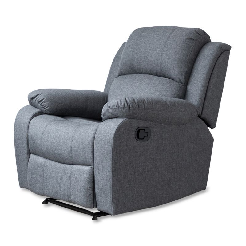 Contemporary Home Theater Recliner Metal Solid Color Arm Reclining Swiveling