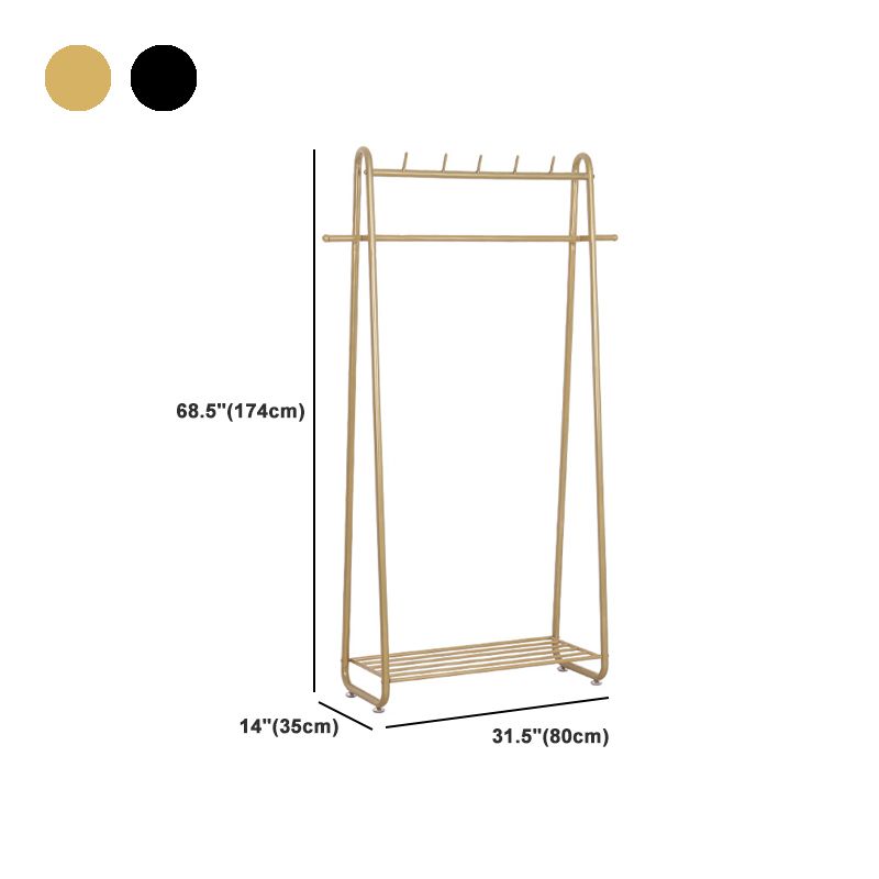 Metal Entryway Kit, Hooks and Hanging Rail Metal Coat Hanger