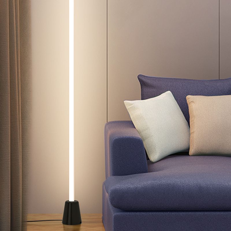 Minimalism Floor Lamp 1-Light Metal Linear Floor Light for Living Room