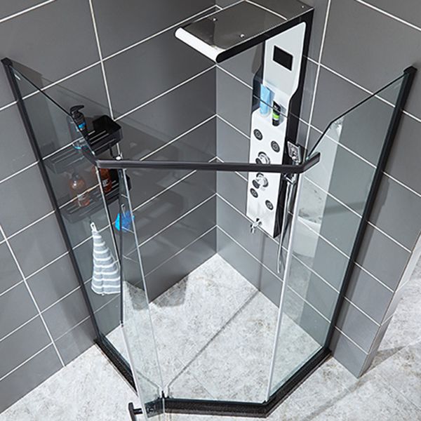 Neo-Angle Shower Kit Pivot Tempered Glass Corner Shower Kit with Fixed Panel