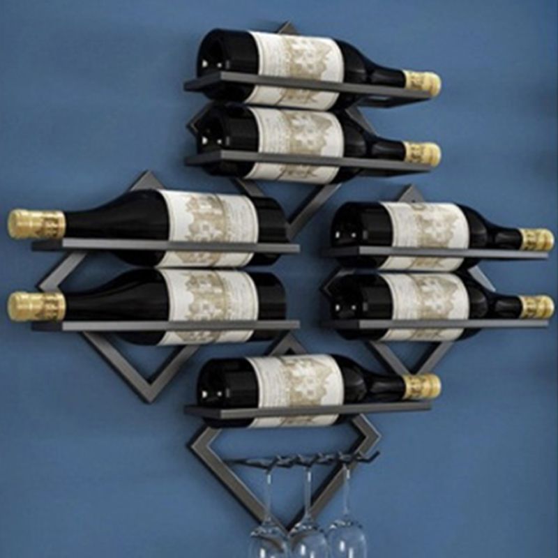 Wall Mounted Wine Holder Metal Home Wine Glass Stemware Rack Holder