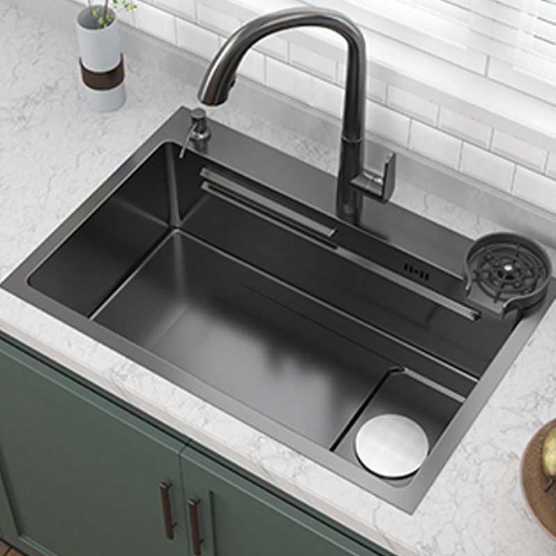 Contemporary Kitchen Sink Stainless Steel Kitchen Sink with Drain Assembly