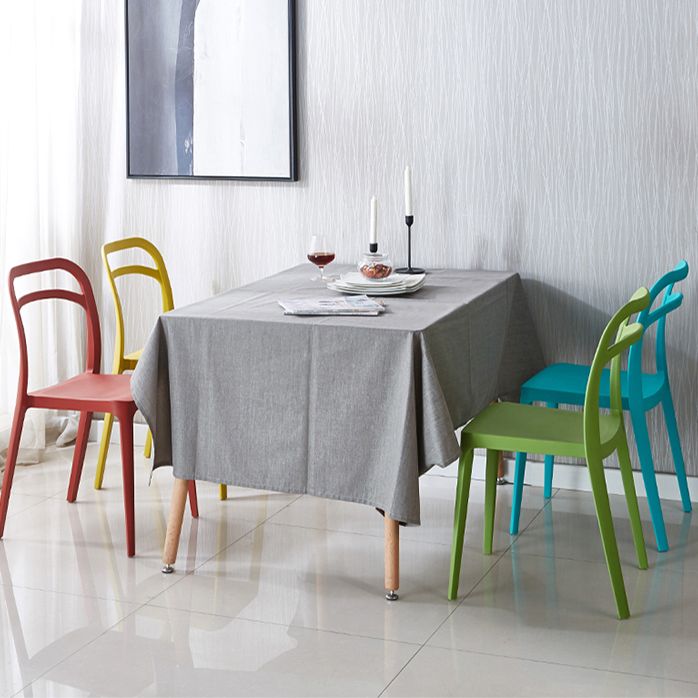 Contemporary Style Open Back Plastic Dining Side Chair for Home Use