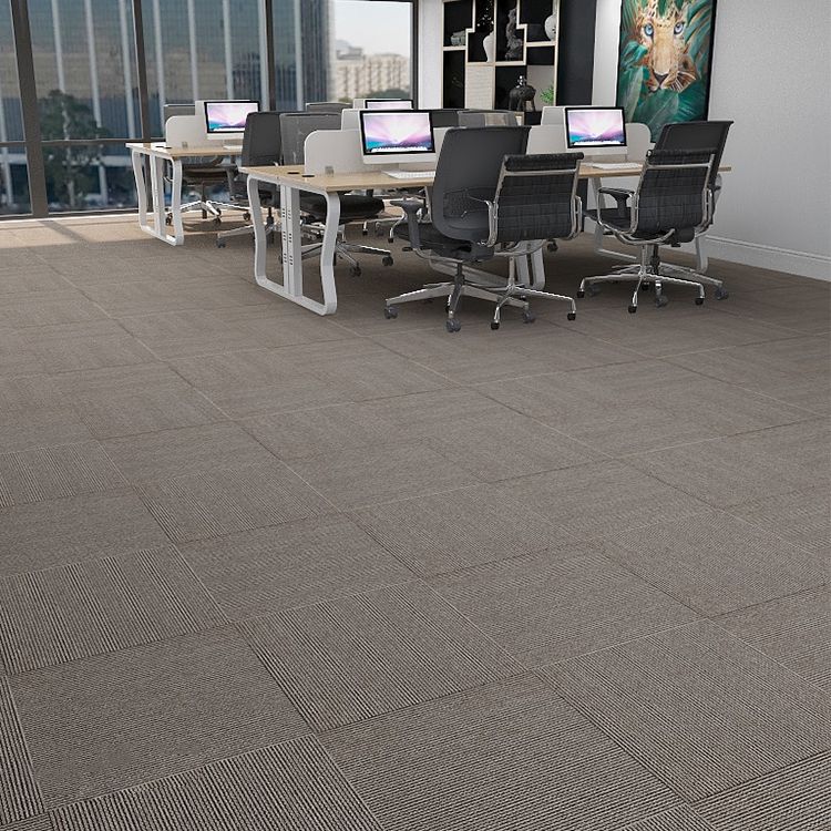 Modern Level Loop Carpet Tiles Solid Color Non-Skid Tiles and Carpet