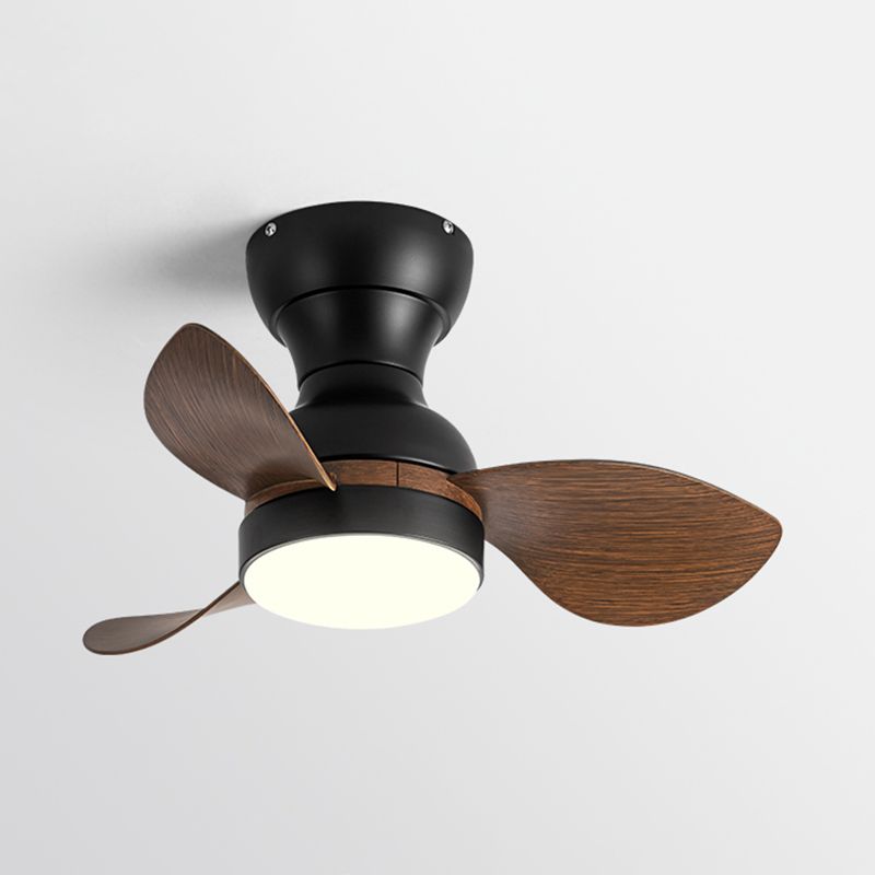 Fan Shape Metal Ceiling Fans Kid Style Single Light Flush Ceiling Fan