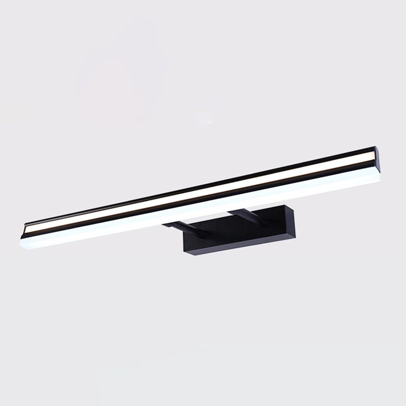 Linear Shade Metal Wall Sconce Modern 1- Light Mirror Swing Arm Wall Mount Light in Black