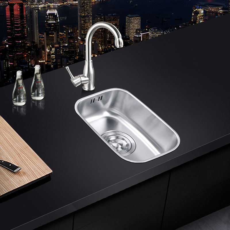 Basic Bar Sink Stainless Steel Single Bowl Kitchen Bar Sink with Drain Assembly