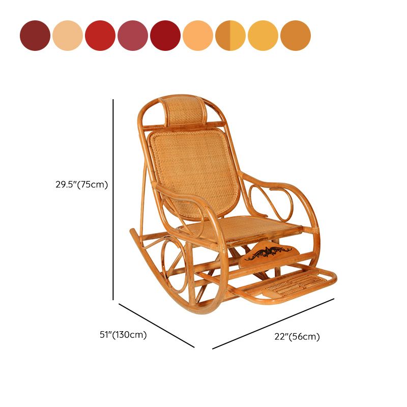 Contemporary Rattan Indoor Ergonimic Recliner Solid Color Standard with Arm