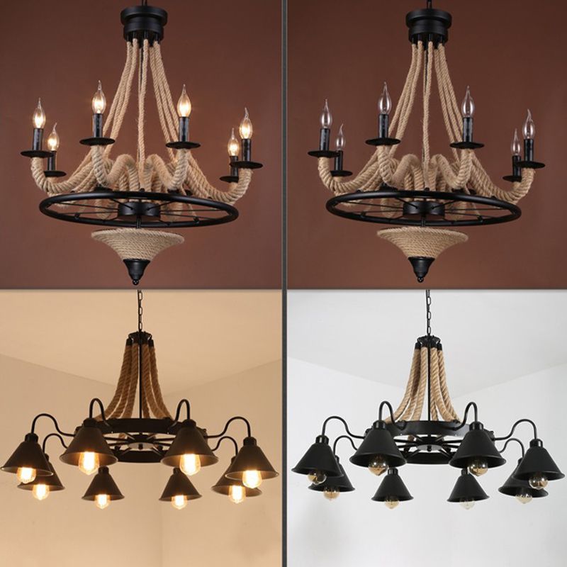 Industrial Pendant Chandelier Ceiling Hanging Light Fixture for Drawing Room