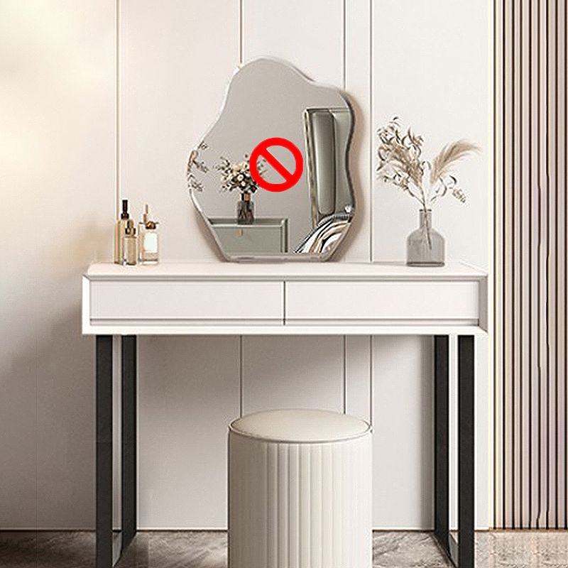 Modern Grey/Beige Vanity Tables Wood and  Metal Vanity Makeup Table Set