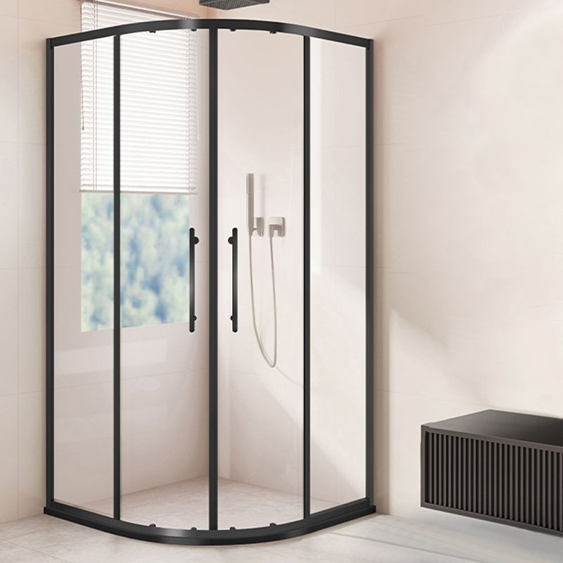 Framed Clear Shower Doors Double Sliding Tempered Shower Bath Door