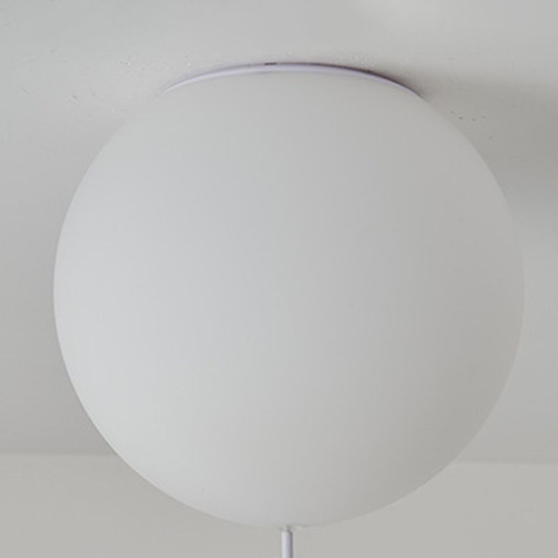 Luminaire de plafond encastré Globe pour enfants, plafonnier en verre à 1 lumière