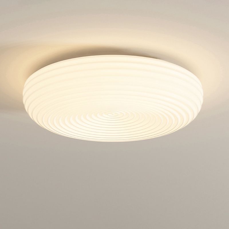 LED Contemporary Ceiling Light White Shaded Flush Mount Lighting for Room