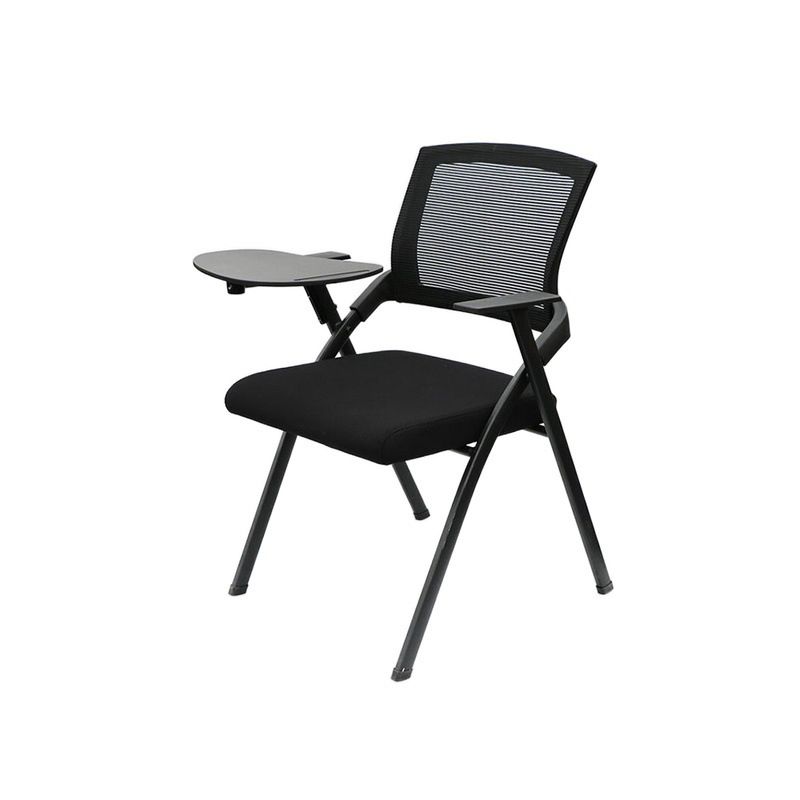 Modern Conference Chair with Mid Back Ergonomic Office Chair with Black Metal Frame