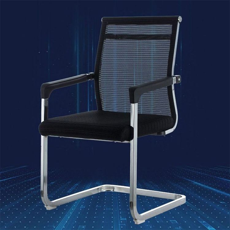 19" Wide Contemporary Desk Chair No Wheels Fixed Arms Office Chair