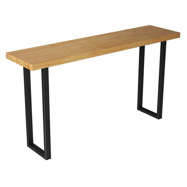 Pine Wood Bar Dining Table Modern Rectangle Bar Table for Milk Tea Shop