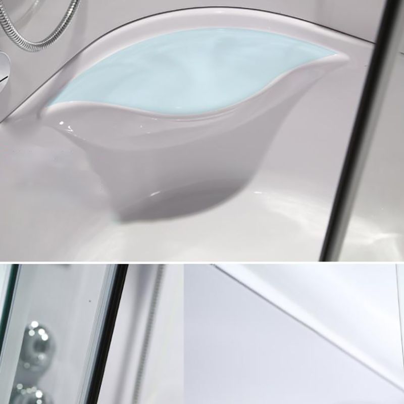 Rounded Tub & Shower Kit Clear Tempered Glass Tub & Shower Kit with Base Kit