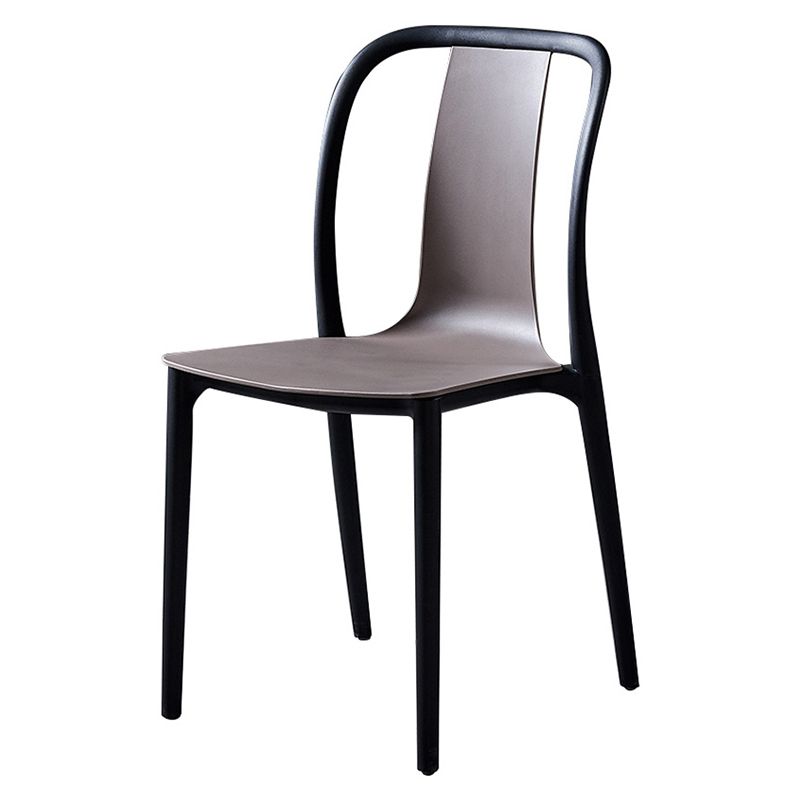 Plastic Dining Chairs Contemporary Style Side Chair Set for Dining Room