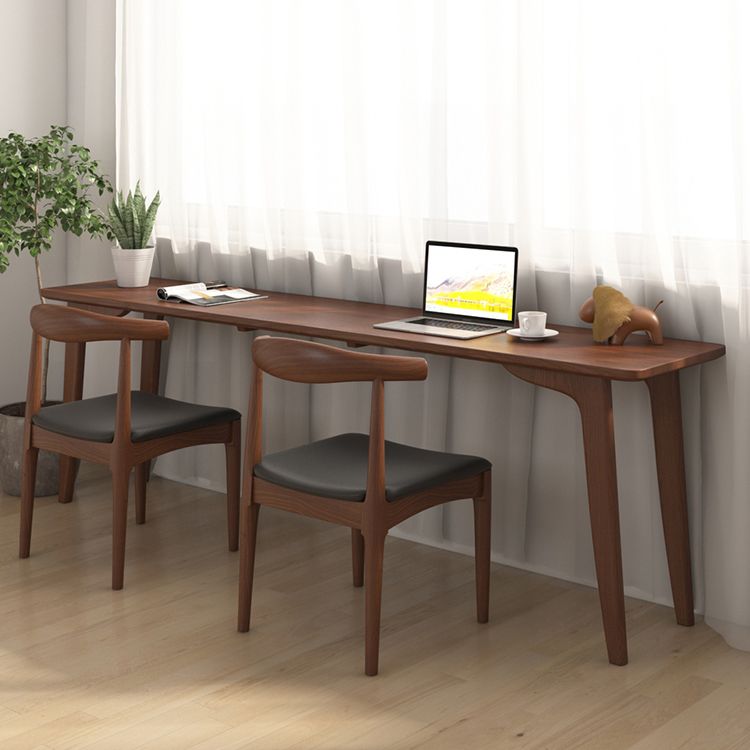 Modern Rectangular Writing Desk Solid Wood 4 Legs Office Desk for Home