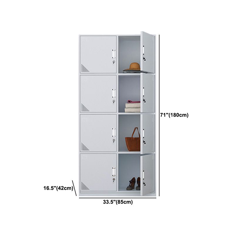 Modern & Contemporary Cabinet for Bathroom Grey Metal Storage Cabinet