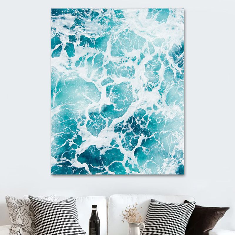 Photography Ocean Water Canvas Wall Art for Living Room, Pastel Color, Multi-Piece