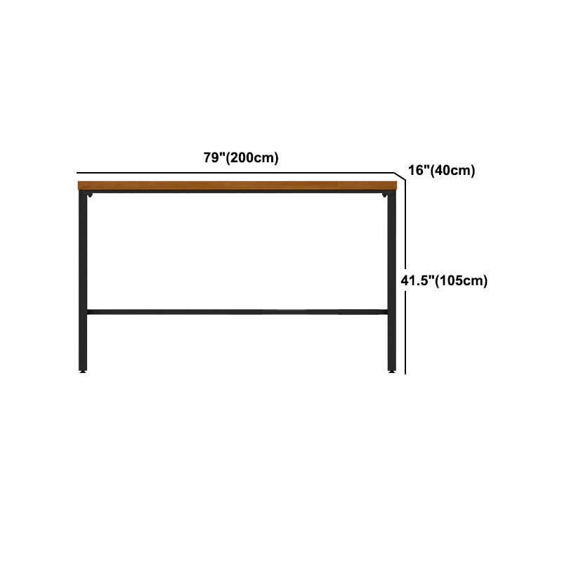 Pine Wood Bar Table Industrial Rectangle Bar Dining Table with Trestle for Cafe