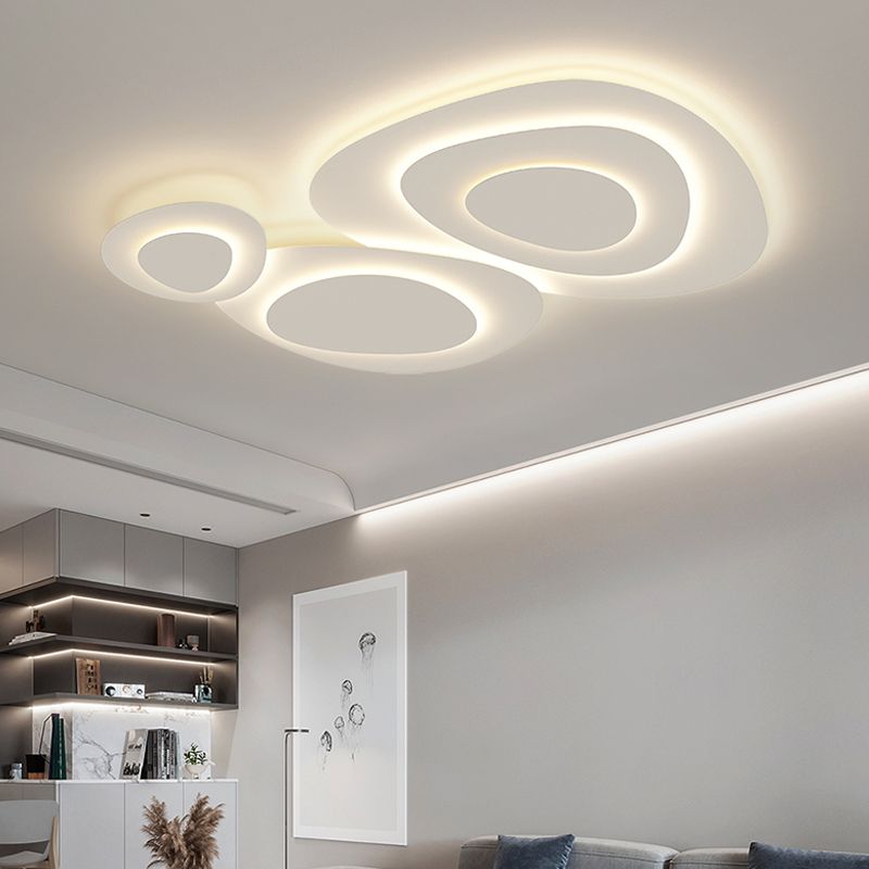 Vortex Shape LED Ceiling Lamp Modern Iron 3 Lights Flush Mount for Bedroom Living Room