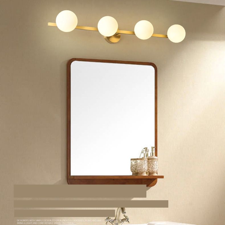 Bubble Sconce Light Fixture Minimalist Style Metal Gold Wall Lighting Fixture for Bathroom